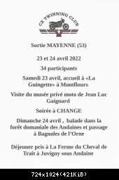 MAYENNE 23 et 24 avril 2022